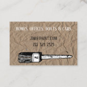 Visitenkarte für einen Maler (Rückseite)