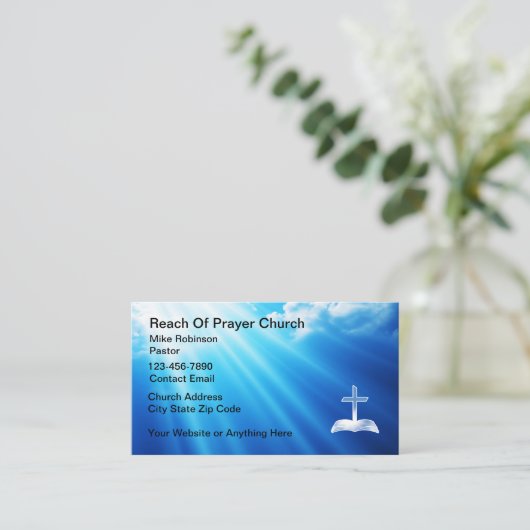 Visitenkarte für einen Pastor der Kirche (Stehend Vorderseite)