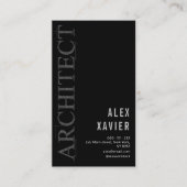 Visitenkarte für einfache schwarze Architekten (Vorderseite)