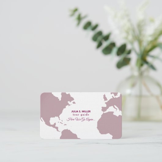 Visitenkarte für Elegante Tour Guide (Stehend Vorderseite)