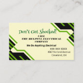 Visitenkarte für Elektrizitätsunternehmen (Vorderseite)