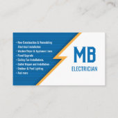 Visitenkarte für Elektrizitätsunternehmen (Rückseite)