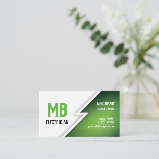 Visitenkarte für Elektro- und Elektronikunternehme (Stehend Vorderseite)