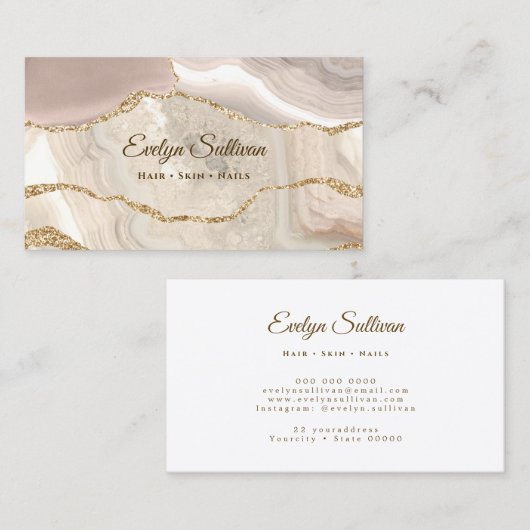 Visitenkarte für Elfenbein (Vorne/Hinten)