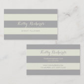 Visitenkarte für Elfenbein und Graue Streifen (Vorne/Hinten)