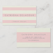 Visitenkarte für Elfenbein und Rosa Streifen (Vorne/Hinten)