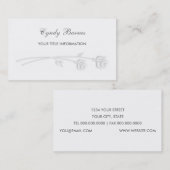 Visitenkarte für Embosses Look Rose (Vorne/Hinten)