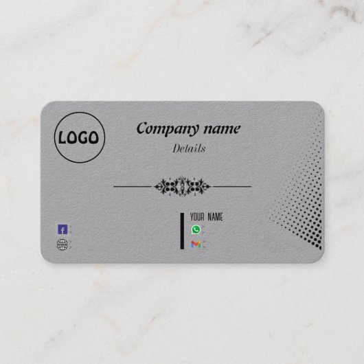 Visitenkarte für exklusive Designs (Vorderseite)