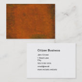 Visitenkarte für fett strukturiertes Kupfer (Vorne/Hinten)