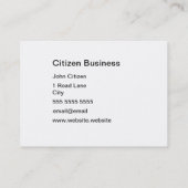 Visitenkarte für fett strukturiertes Kupfer (Rückseite)