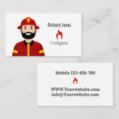 Visitenkarte für Feuerwehrleute (Vorne/Hinten)