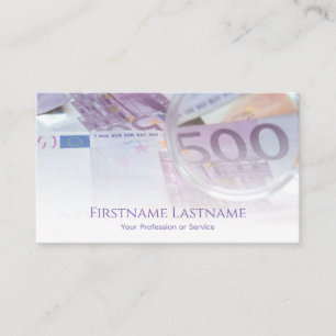 Visitenkarte für Finanzexperten