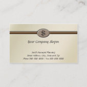 Visitenkarte für Finanzplaner (Rückseite)