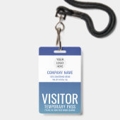 Visitenkarte für Firmenlogo Ausweis (Vorderseite mit Lanyard)