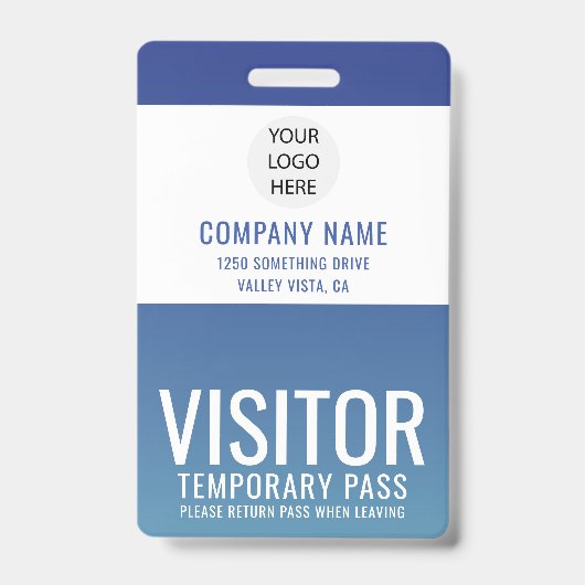 Visitenkarte für Firmenlogo Ausweis (Vorderseite)