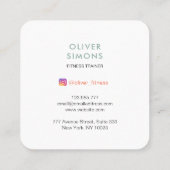 Visitenkarte für Fitness-Trainer (Rückseite)