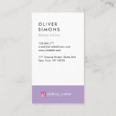 Visitenkarte für Fitness-Trainer (Rückseite)