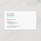 Visitenkarte für Fitness-Trainer (Rückseite)