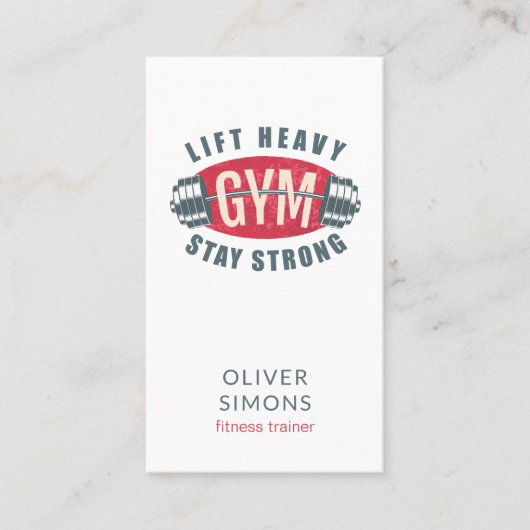 Visitenkarte für Fitness-Trainer (Vorderseite)
