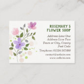 Visitenkarte für Floristen oder Blume (Rückseite)