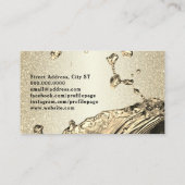 Visitenkarte für Flüssiggold (Rückseite)