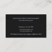 Visitenkarte für Fotografen (Rückseite)