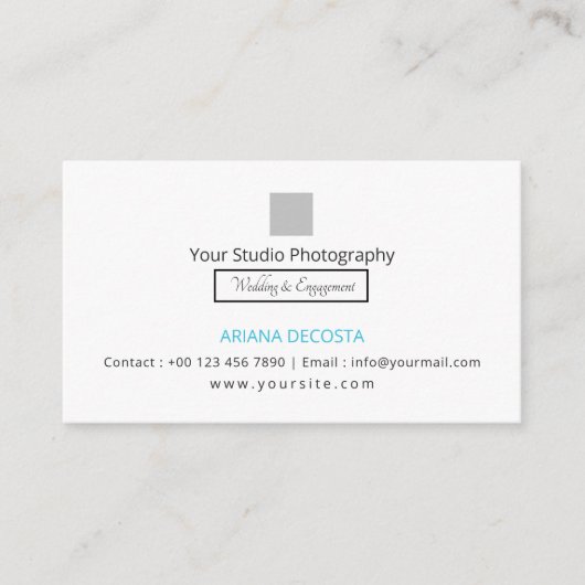 Visitenkarte für Fotografen (Vorderseite)