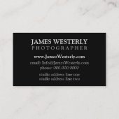 Visitenkarte für Fotografen (Rückseite)