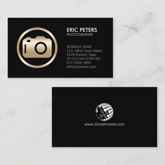 Visitenkarte für Fotografen (Vorne/Hinten)