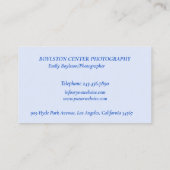 Visitenkarte für Fotografen (Rückseite)