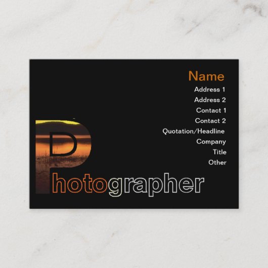 Visitenkarte für Fotografen (Vorderseite)