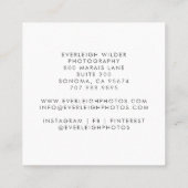 Visitenkarte für Fotografen (Rückseite)