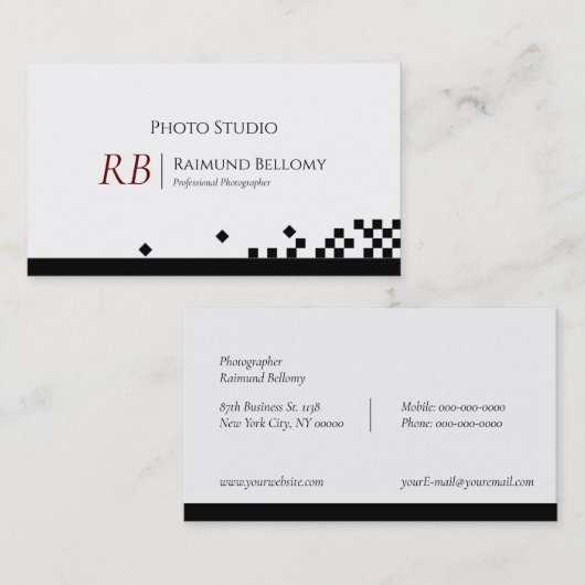 Visitenkarte für Fotografen (Vorne/Hinten)