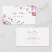 Visitenkarte für frische Wildblumen (Vorne/Hinten)