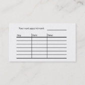 Visitenkarte für Friseure (Rückseite)