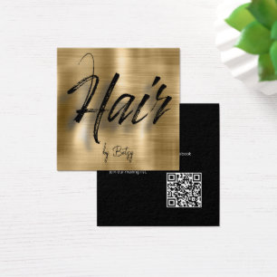 Visitenkarte für Friseure mit schwarzen und gebürs