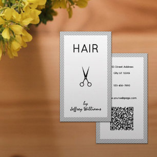 Visitenkarte für Friseursalon mit diagonalem Linie