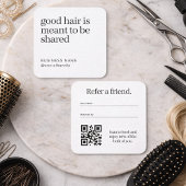 Visitenkarte für Friseursalons mit QR-Code