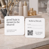 Visitenkarte für Friseursalons mit QR-Code