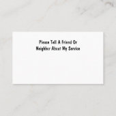 Visitenkarte für Führungskräfte (Rückseite)