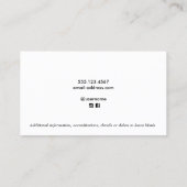 Visitenkarte für Fußball-Coach (Rückseite)