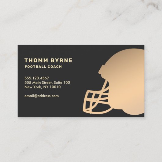 Visitenkarte für Fußball-Coach (Vorderseite)