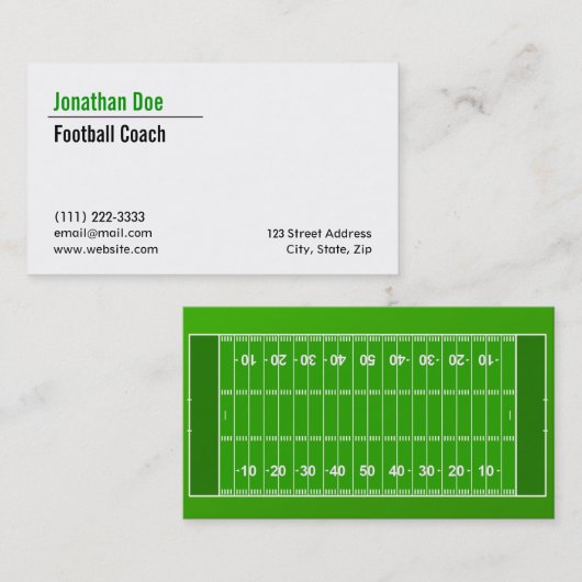 Visitenkarte für Fußball-Coach (Vorne/Hinten)