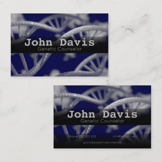 Visitenkarte für genetische Beratung (Vorne/Hinten)