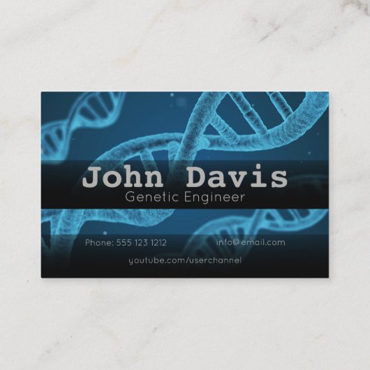 Visitenkarte für Gentechnik (Rückseite)