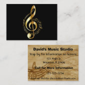 Visitenkarte für Gitarre oder Musikunterricht (Vorne/Hinten)