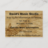 Visitenkarte für Gitarre oder Musikunterricht (Rückseite)