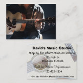 Visitenkarte für Gitarre oder Musikunterricht (Vorne/Hinten)