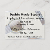 Visitenkarte für Gitarre oder Musikunterricht (Rückseite)