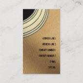 Visitenkarte für Gitarrenunterricht (Rückseite)